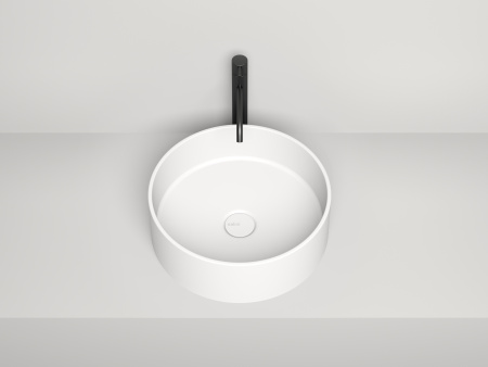 Раковина из литьевого мрамора Salini ARMONIA 130112G 45х45 накладная цвет белый без отверстий под смеситель